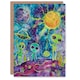 image 1 of Friendly Happy Space Aliens Planets Watercolour Birthday Card