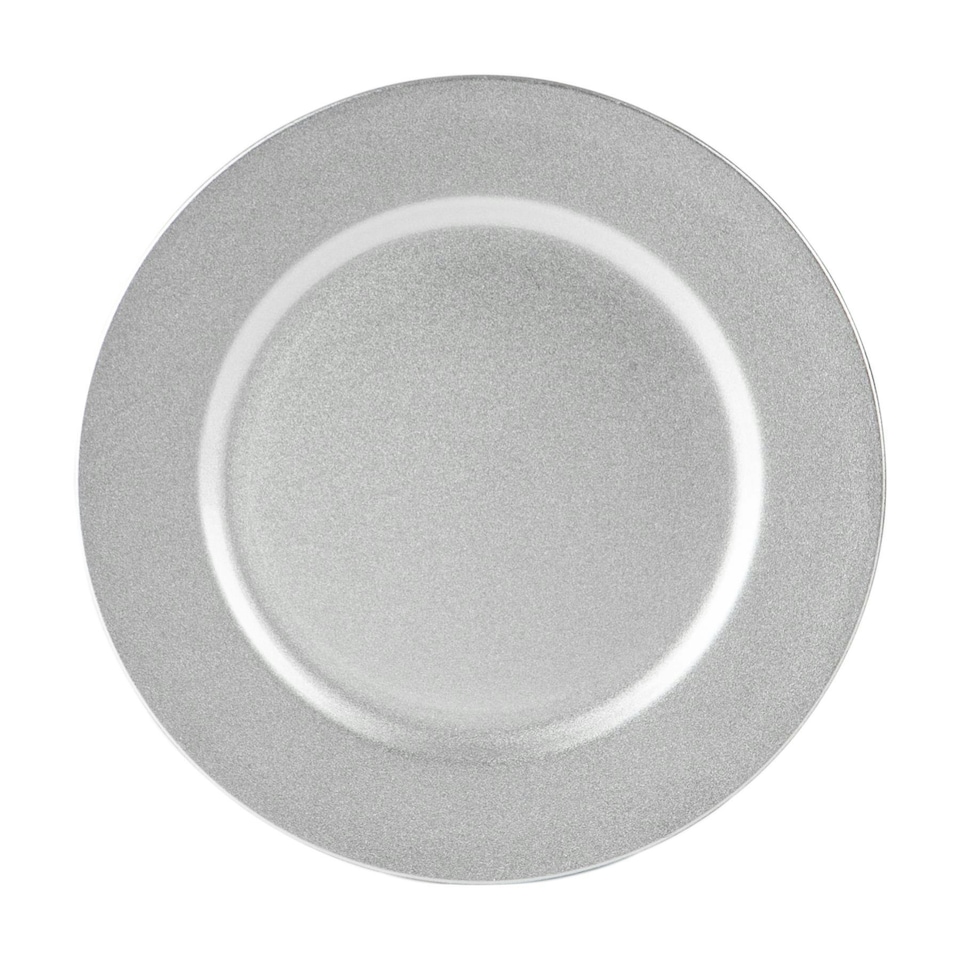 image 1 of Argon Tableware Metallic Charger Plate - 33cm - Silver Silver