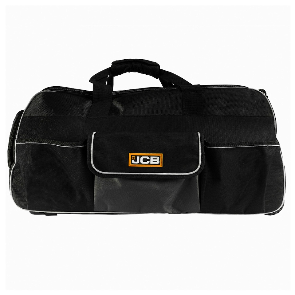 image 1 of JCB 26" 66cm Retractable Trolley Handled Tool Kit Bag, Water-Resistant & Durable, 90L Capacity | 21-18VKB Black
