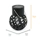 image 2 of Gardenwize Pack of 6 Solar Hanging Flame Lantern Lights Outdoor | Black