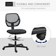 image 8 of Vinsetto Draughtsman Chair Office Chair w/ Adjustable Footrest Ring, Black