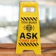 image 2 of Desk Warning Sign - Too Busy Ask Chat GPT