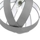 image 3 of Modern Grey Faux Silk Fabric Cocoon Globe Design Ceiling Pendant Light Shade | Grey | Grey | 1