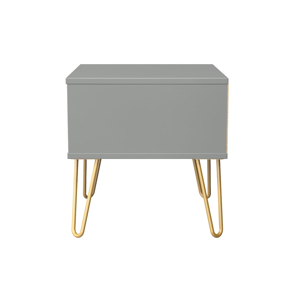 image 1 of Metro 1 Drawer Bedside Table in Dusk Grey (Ready Assembled) | Grey | Dusk Grey