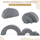 image 5 of COSTWAY 3 Piece Toddlers Climbing Toy Indoor Soft Play Equipment Playset-Grey