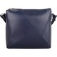 image 2 of Genuine Soft Leather Crossbody Shoulder Triangle Panel Handbag Blue | Navy