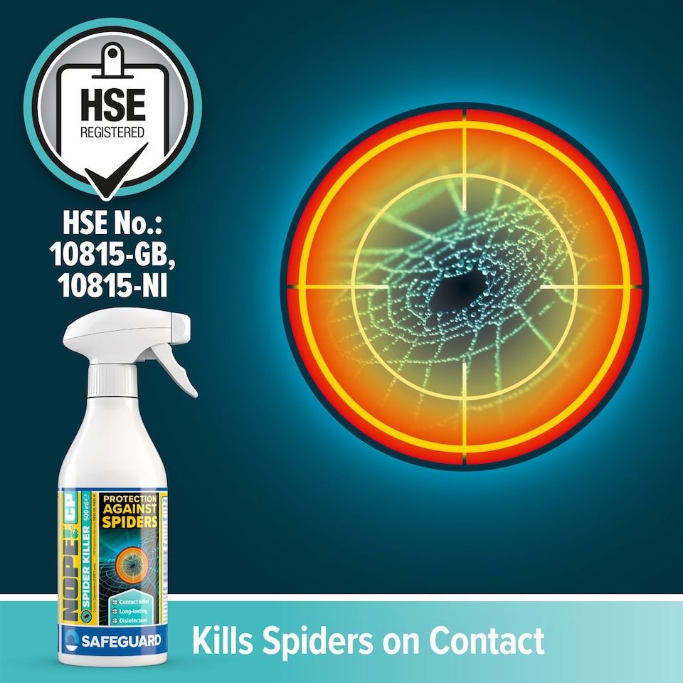 image 1 of NOPE Spider Killer Spray Repellent - Contact Killer. For all types of Spiders. Odourless for Indoor and Outdoor use - 500ml