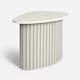 image 3 of OHS Ribbed Round Oval Home Living Room Modern Decor Coffee Side End Table Grey | Grey Marble