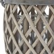 image 2 of JVL Luna Natural Willow Wood Lantern With Braided Rope Handle, Grey Wash