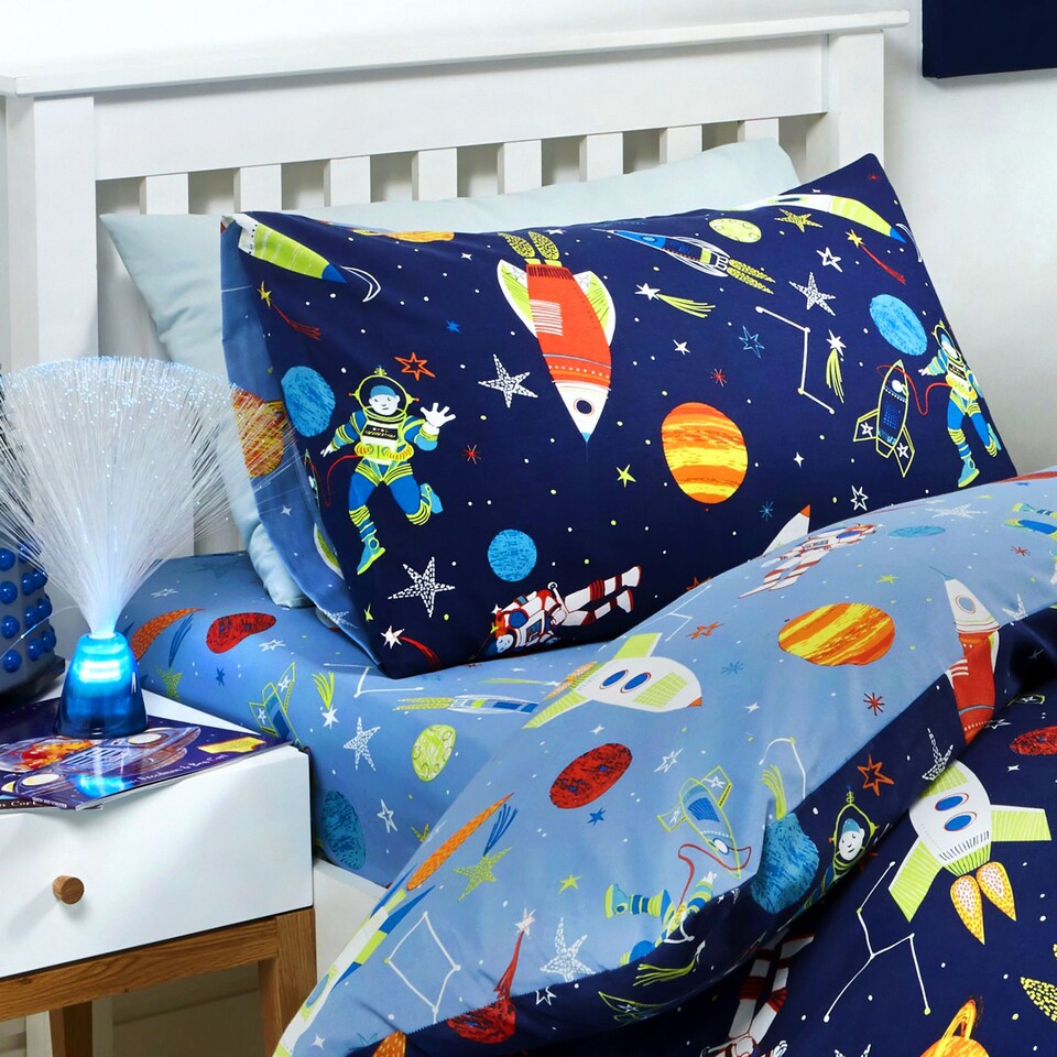 image 1 of Bedlam Supersonic Fitted Bed Sheet Blue