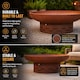 image 3 of Nicoman Large Corten Steel Rust Fire Pit 70cm Outdoor Round Firepit for Garden