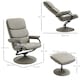 image 8 of HOMCOM Faux Leather Recliner Chair w/ Ottoman Swivel Lounge Seat
