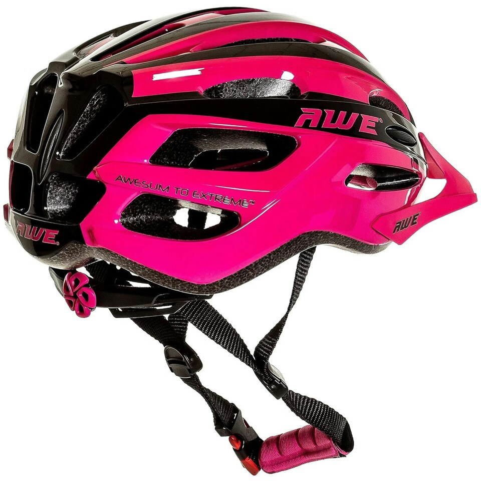 image 1 of AWE AweAir In Mould Adult Bike Helmet Large 55-58cm Black/Pink Crash Guarantee* Pink | M