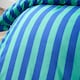 image 4 of OHS Frill Duvet Cover Bedding Set Pillowcase Stripe Quilt Luxury | Blue | Blue/Green | Single