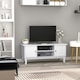 image 2 of HOMCOM Modern TV Stand with Storage Shelf and Two Door Cabinets
