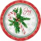 image 1 of Pack of 8 Candy Cane Christmas Round 7" Dessert Plates