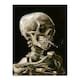 image 1 of Skeleton with Burning Cigarette Van Gogh Vintage Huge Wall Art Poster 24X32"