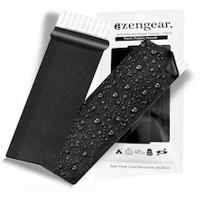 aZengear Repair Patches - Waterproof, Self-Adhesive, Tear-Cold-Heat-Resistant to Fix Down Jackets, Tents, Upholstery, Black 2 Pack