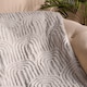 image 2 of OHS Tufted Arches Throw Teddy Fleece Blanket Winter Soft Warm Bedspread - 125 x 150cm | Grey | Stone