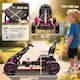 image 5 of AIYAPLAY Pedal Go Kart, Ride on Racer with Freewheel System, Brake, Non-Slip EVA Wheels, Metal Frame, Go Kart for Kids Ages 3-6 Years | Pink