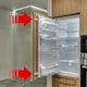 image 3 of SPARES2GO UNIVERSAL Integrated Fridge Door Slide Mounting Bracket Slider Kit (pack of 4) White