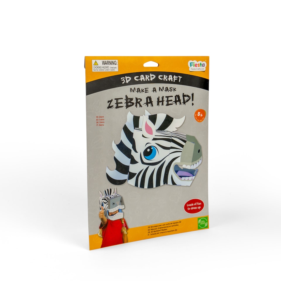 image 1 of Zebra 3D Mask Card Craft