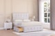 image 1 of Sloomy Cambridge Silver Plush Divan Bed With Mattress 2 Drawers Left Side With 54" Floor Standing Headboard & 12" Matching Footboard 4' Small Double | Silver | Silver | Small Double | 1
