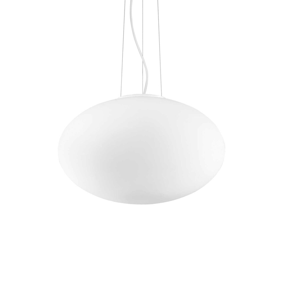 image 1 of Candy 1 Light Large Globe Ceiling Pendant White, E27