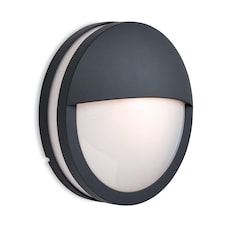 Zenith 1 Light Wall/Flush Ceiling Pendant Light Graphite, Opal Diffuser IP54, E27