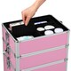 image 6 of Yaheetech 4-In-1 Rolling Makeup Trolley Case Aluminum Black | Pink