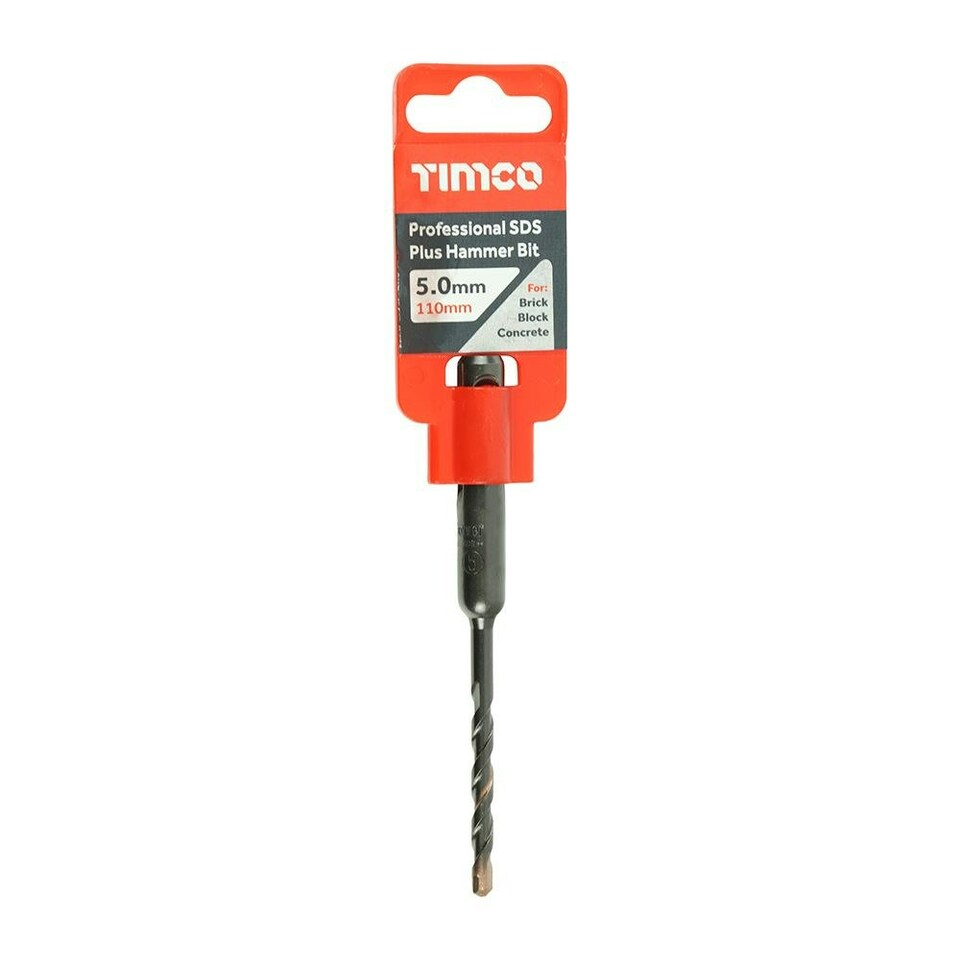 image 1 of Timco - Professional SDS Plus Hammer Bit (Size 5.0 x 110 - 1 Each)