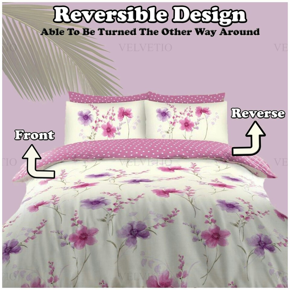 image 1 of VELVETIO Claire Complete Duvet Cover Set with Fitted Sheet Luxury Bedding Quilt Multi | King