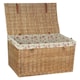 image 5 of Large Light Steamed Storage Wicker Basket with Cotton Lining Multi | Garden Rose | One Size