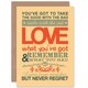 image 1 of Quote Phrase Prose Motivation Never Regret Quote Card
