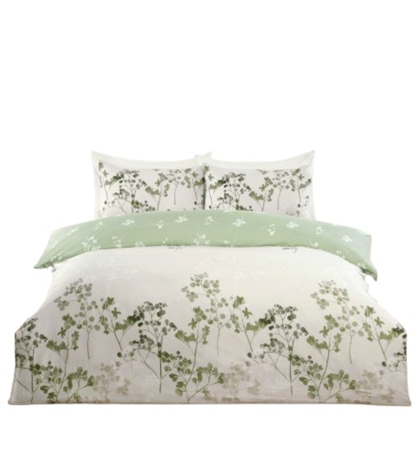 image 1 of Shadow Floral Microfibre Complete Duvet Cover Set With Pillowcase | Multi | Double | 1