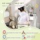 image 3 of ZONEKIZ Kids Vanity Table Set, Beauty Flower Design, for Ages 3-6 Years - White | White | 1 table, 1 stool