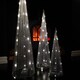 image 6 of LED Tree Cone Obelisk Trio with 90 LEDs in Silver