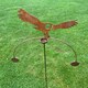 image 3 of Owl Wind Rocker Double Bare Metal/Ready to Rust - Steel - W54 x H148.5 cm