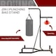 image 8 of HOMCOM Free-Standing Speed Bag Platform, Adjustable Boxing Punch Bag White