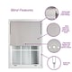 image 4 of Blackout Roller Blind Diamond Eyelet | Metal Fittings | White | White