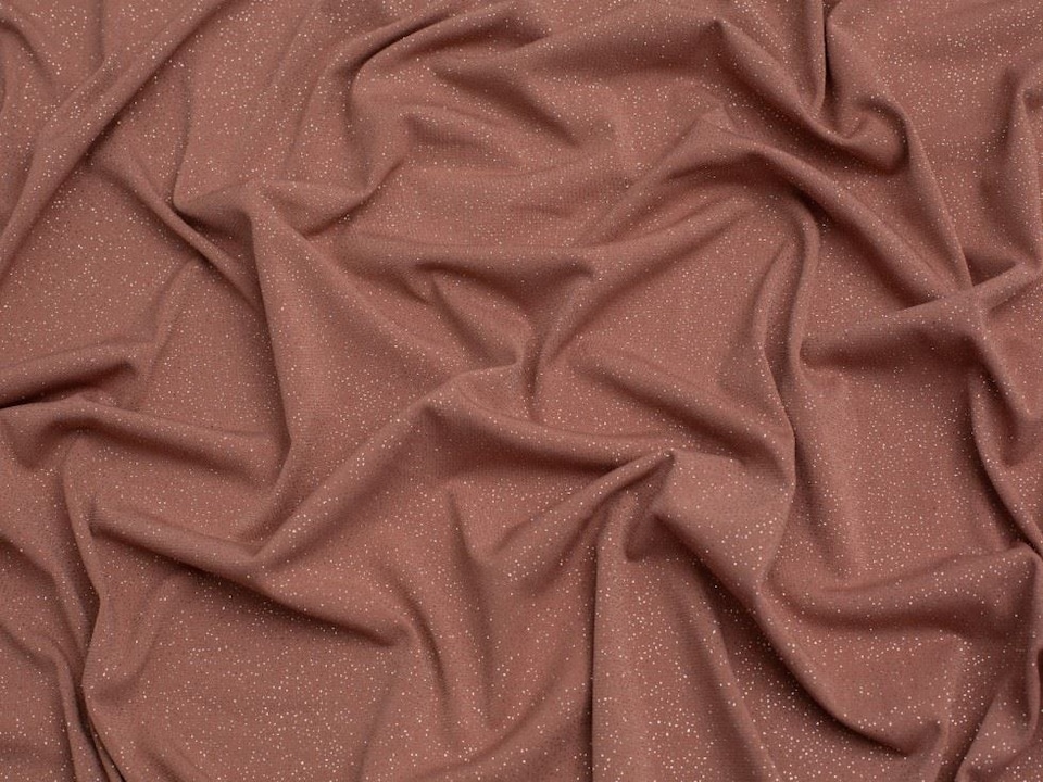 Minerva Core Range Gold Dazzle Glitter ITY Silky Stretch Knit Fabric for Dressmaking, 148cm / 58" Wide - per metre