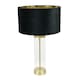 image 1 of ValueLights Balan Brushed Gold Table Lamp Black Velvet Gold Shade and Bulb