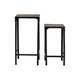 image 5 of Set of 2 tables Home ESPRIT Black Natural 38 x 38 x 75 cm N/A