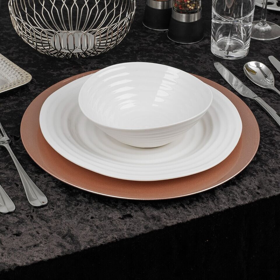 image 1 of Metallic Charger Plates | Gold | Rose Gold & Set of 6 | 6
