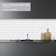 image 4 of Living and Home 10Pcs Peel and Stick 1.2mm Thick Backsplash Tiles - Off White