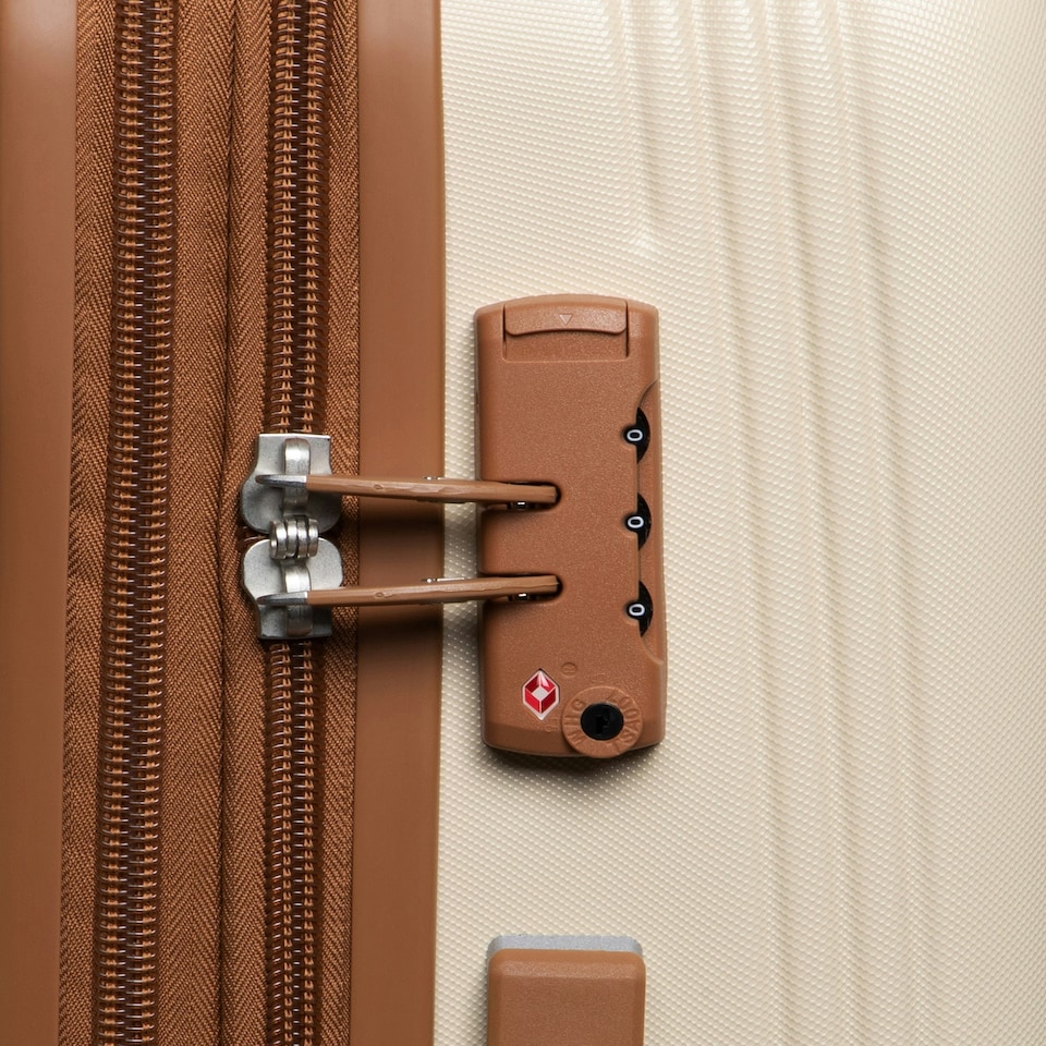 image 1 of IT Luggage Clarify Creme Cabin Suitcase with TSA Lock Cream | Cabin Bag