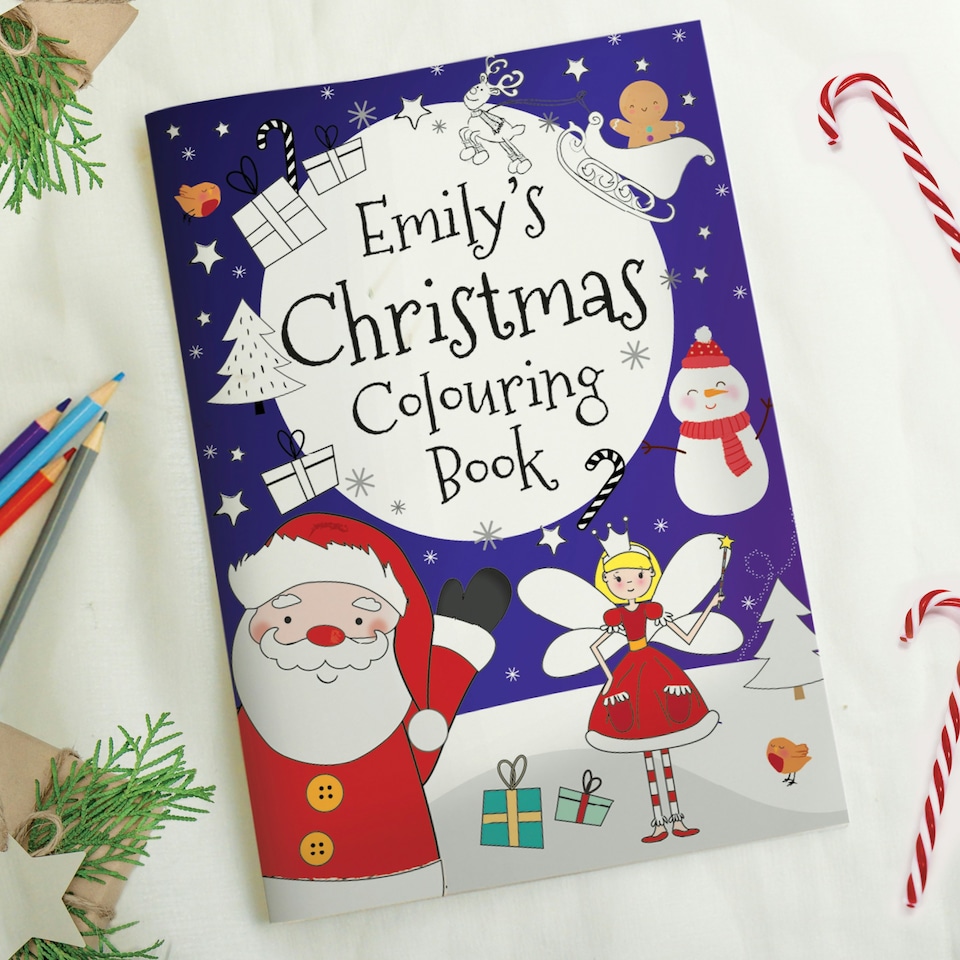 image 1 of Personalised 'It's Christmas' Fairy Colouring Book
