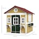 image 3 of Outsunny Wooden Playhouse with Doors, Wooden, Plant Pots for Kids - Beige
