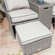 image 3 of 2 Seater Natural Stone Rattan Weave Companion Garden Set