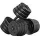 image 1 of Yaheetech 30KG Adjustable Dumbbell Set Black